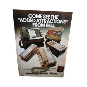 1982 Bell Phone Center Added Attractions Genuine Original Print Ad Vintage
